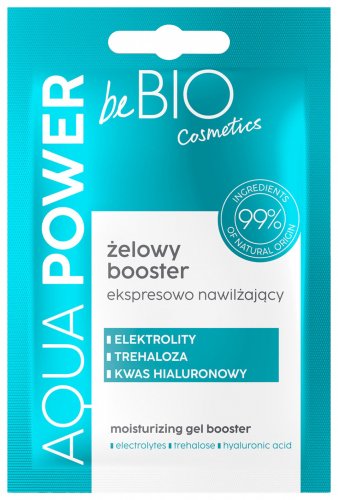 beBIO - AQUA POWER - Moisturizing Gel Booster - Ekspresowo nawilżający żelowy booster do twarzy - 10 ml