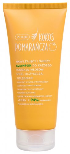ZIAJA - COCONUT-ORANGE - Moisturizing shampoo for all hair types - 200 ml