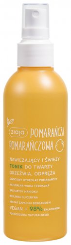 ZIAJA - KOKOS-POMARAŃCZA - POMARAŃCZA POMARAŃCZOWA - Nawilżająco-odświeżający tonik do twarzy - 190 ml