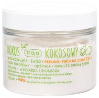 ZIAJA - KOKOS-POMARAŃCZA - KOKOS KOKOSOWY - Wygładzający peeling-puch do ciała 2w1 - 270 ml