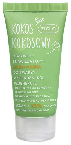 ZIAJA - COCONUT-ORANGE - COCONUT - Nourishing and Moisturizing Face Cream-Mask - 50 ml