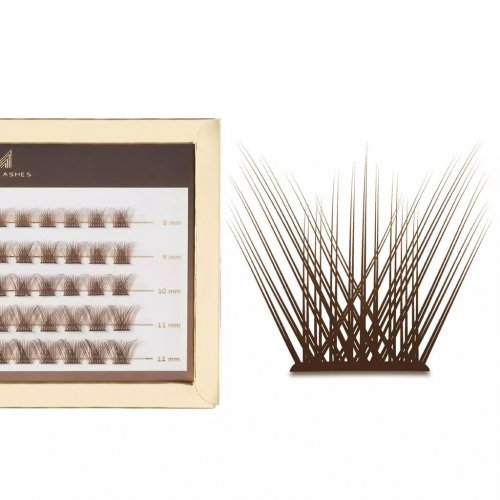 Many Beauty - Many Lashes - Mini Box - V-Lashes Obsession Chocolate - Jedwabne kępki rzęs - Brązowe - 60 szt - B