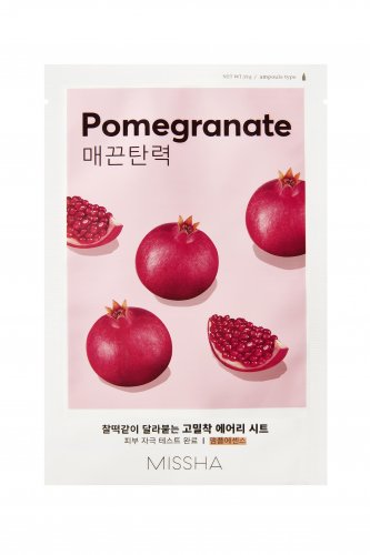 Missha - Airy Fit Sheet Mask Pomegranate - Ujędrniająca maseczka do twarzy z granatem - 1 szt. 