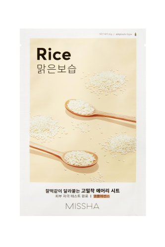 Missha - Airy Fit Sheet Mask Rice - Brightening and Smoothing Face Mask - 1 pc.    