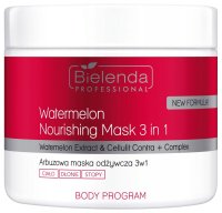 Bielenda Professional - BODY PROGRAM - Watermelon Nourishing Mask 3in1 - Arbuzowa maska odżywcza 3w1 do ciała, dłoni i stóp -  600 g