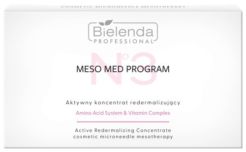 Bielenda Professional - MESO MED PROGRAM NO.3 - Active Redermalizing Concentrate - Aktywny koncentrat redermalizujący - Zestaw 10 ampułek z Aminokwasami i witaminami - 10 x 3 ml