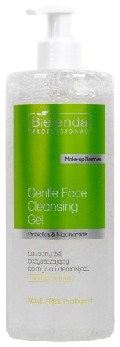 Bielenda Professional - ACNE FREE PROEXPERT - Gentle Face Cleansing Gel - Łagodny żel oczyszczający do mycia twarzy i demakijażu - 500 ml