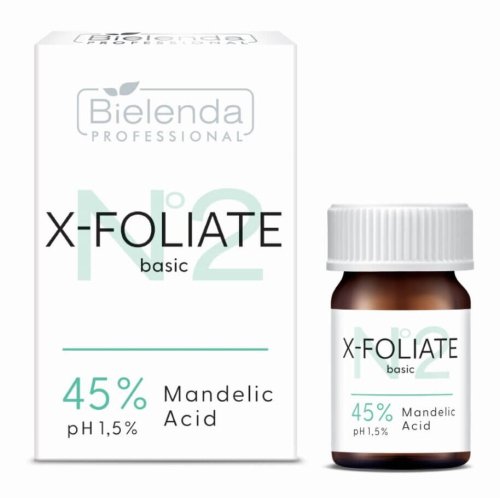 Bielenda Professional - X-FOLIATE Basic NO.2 - 45% Mandelic Acid - Kwas Migdałowy 45% - 5 ml