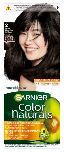 GARNIER - COLOR NATURALS Creme - Trwała, odżywcza koloryzacja do włosów - 2.0 Bardzo Ciemny Brąz