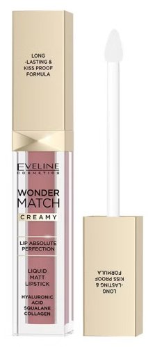 Eveline Cosmetics - WONDER MATCH - Creamy Liquid Matt Lipstick - Matowa pomadka w płynie - 6,8 ml - 05 Sweet Nude