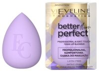 Eveline Cosmetics - BETTER THAN PERFECT - Professional & Soft Touch Make-Up Blender - Profesjonalna gąbka do makijażu, bez lateksu - Fioletowa