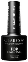 CLARESA - DIAMOND TOP NO WIPE - UV/LED hybrid nail top - 5 g