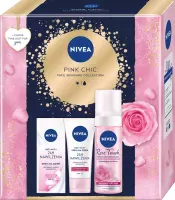 Nivea - PINK CHIC - Zestaw prezentowy do pielęgnacji twarzy - Pianka oczyszczająca 150 ml + Nawilżający krem do twarz na dzień 50 ml  