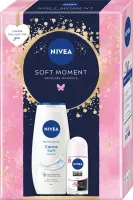 Nivea - SOFT MOMENT - Zestaw prezentowy do pielęgnacji ciała dla kobiet - Żel pod prysznic 250 ml + Antypersprant w kulce 50 ml 