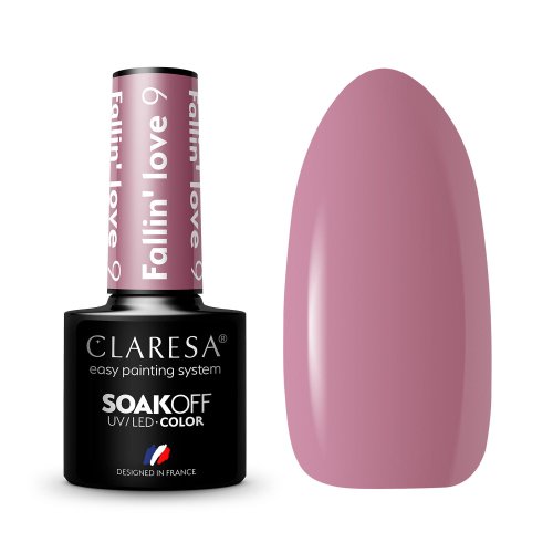 CLARESA - SOAK OFF UV/LED - FALLIN’ LOVE - Lakier hybrydowy do paznokci - 5 g - 9