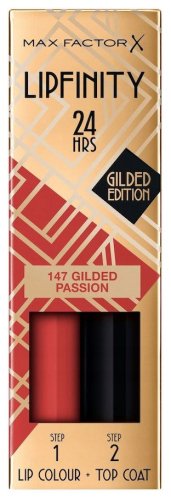 Max Factor - LIPFINITY - LIP COLOUR - Dwufazowa pomadka do ust - Gilded Edition - 147 Gilded Passion