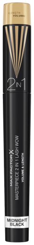 Max Factor - MASTERPIECE - 2in1 Lash Wow Volume & Length Mascara - Tusz do rzęs - Midnight Black - 7 ml