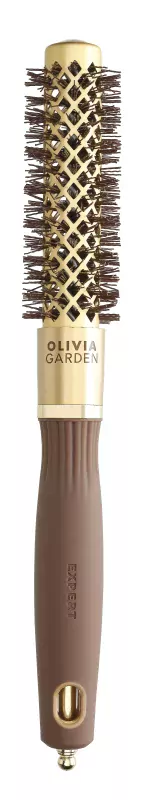 Брашинг Olivia Garden Expert Blowout Shine Wavy Bristles Gold Brown, керамический, ионизация, 20 мм
