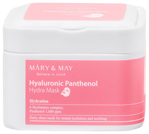 Mary&May - Hyaluronic Panthenol Hydra Mask - Set of moisturizing face masks - 30 pieces