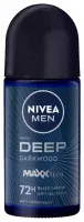 Nivea - Men - Deep Darkwood - 72H Anti-Perspirant Roll-on - 50 ml