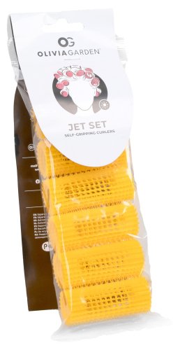 Olivia Garden - Jet Set - Self-Gripping Curlers - 30mm Hair Rollers - 6 Pieces - Yellow