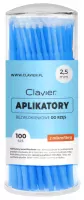 Clavier - Micro Applicator Eyelash Brushes - Lint-free eyelash applicators - Blue 2.5 mm - 100 pieces