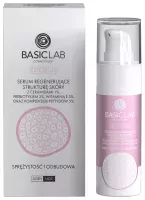 BASICLAB - ESTETICUS - Serum Regenerating the Skin Structure with 1% Ceramides, 2% Prebiotic, 3% Vitamin E and a 5% Peptide Complex - Resilience and Reconstruction - 30 ml