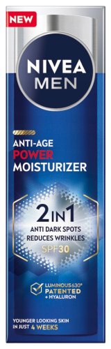 Nivea - MEN - ANTI-AGE - Power Moisturizer - Krem nawilżający do twarzy z SPF30 - 50 ml