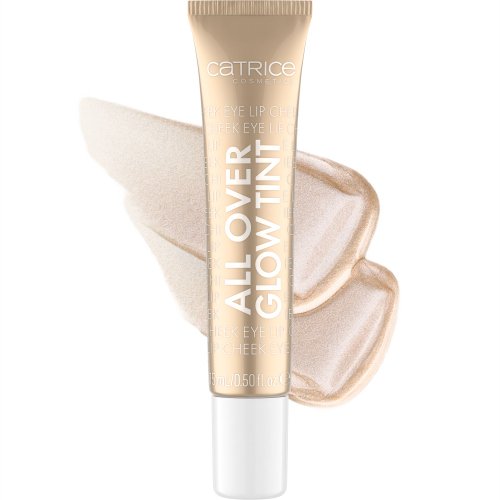 Catrice - All Over Glow Tint - Liquid Highlighter - Płynny rozświetlacz do twarzy - 15 ml - 010 Beaming Diamond
