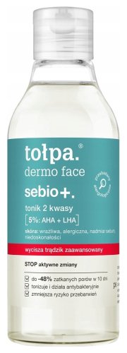 Tołpa - DERMO FACE SEBIO+. - Tonik 2 kwasy 5% AHA + LHA - 200 ml