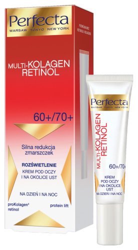 Perfecta - Multi-Collagen Retinol 60+/70+ - Eye and Lip Area Cream - Day and Night - 15 ml