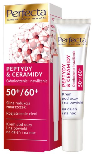 Perfecta - PEPTIDES & CERAMIDES 50+/60+ - Rejuvenating and Moisturizing Eye Cream for Day and Night - 15 ml