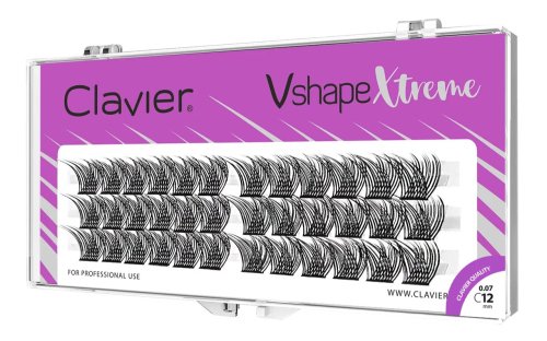 Clavier - Vshape Xtreme - Black Eyelashes - 36 pieces  - C12