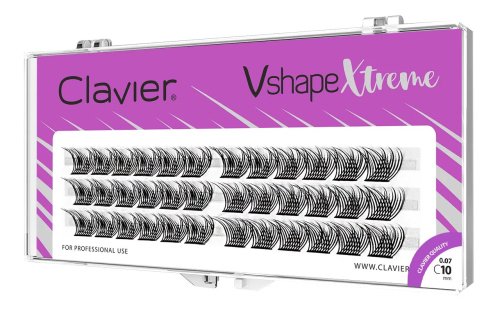 Clavier - Vshape Xtreme - Black Eyelashes - 36 pieces  - C10
