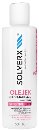 SOLVERX - SENSITIVE SKIN - Olejek do demakijażu twarzy i oczu - 150 ml