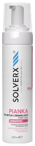 SOLVERX - Sensitive Skin - Face Cleansing and Make-Up Removal Foam - 200 ml