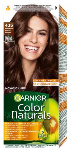 GARNIER - COLOR NATURALS Creme - Trwała, odżywcza koloryzacja do włosów - 4.15 Mroźny Kasztan