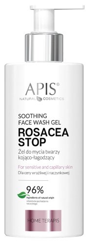 APIS - Home Terapis - ROSACEA STOP - Soothing Face Wash Gel - Kojąco-łagodzący żel do mycia twarzy - 300 ml