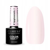 CLARESA - SOAK OFF UV/LED - Hybrid Nail Polish - 01 #Lipglossnails - 5 g