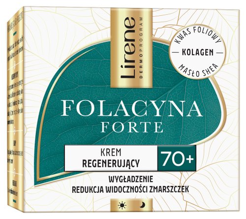 Lirene - FOLACYNA FORTE 70+ - Regenerujący krem do twarzy - 50 ml