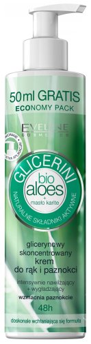 Eveline Cosmetics - GLICERINI - Glycerine Hand and Nail Cream - Bio Aloes - 245 ml