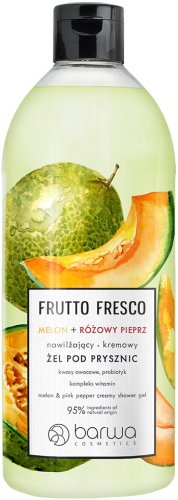 BARWA - FRUTTO FRESCO - Melon & Pink Pepper Creamy Shower Gel - Nawilżający żel pod prysznic - Melon + Różowy Pieprz - 480 ml 