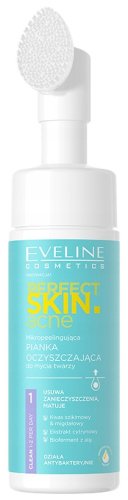 Eveline Cosmetics - PERFECT SKIN ACNE - Face Cleansing Foam - Pianka myjąca ze szczotką oczyszczającą pory - 150 ml
