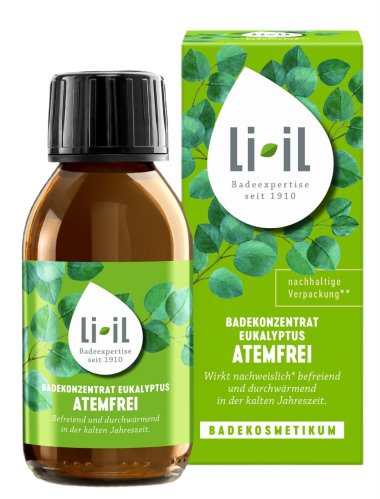 Li-iL - Badekonzentrat Eukalyptus Atemfrei - Oddychaj swobodnie - Koncentrat do kąpieli - 100 ml