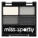 Miss Sporty - Quattro Eyeshadow - Zestaw 4 cieni do powiek - 404 - REAL SMOKY / SMOKY BLACK - 404 - REAL SMOKY / SMOKY BLACK