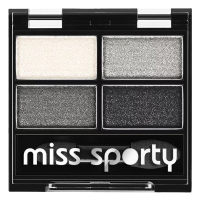 Miss Sporty - Quattro Eyeshadow - Zestaw 4 cieni do powiek - 404 - REAL SMOKY / SMOKY BLACK - 404 - REAL SMOKY / SMOKY BLACK