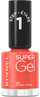 RIMMEL - SUPER GEL - Gel Nail Polish - 12 ml - 047 - SPICED CORAL - 047 - SPICED CORAL