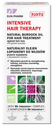 Elfa Pharm - Intensive Hair Therapy - Natural Burdock Oil for Hair Treatment - Naturalny olejek łopianowy do włosów przeciw wypadaniu - 100 ml