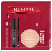 RIMMEL - Face and Eye Makeup Cosmetics Gift Set - Extra 3D Lash Mascara 8 ml + Stay Matte Powder 001 14 g + Soft Kohl Pencil Black 1,2 g