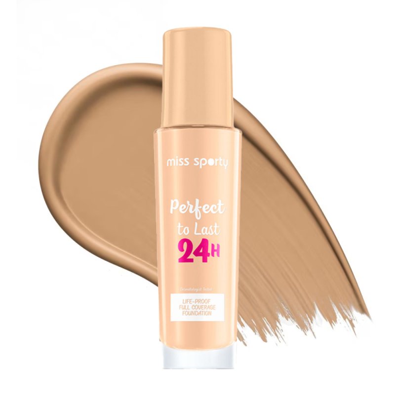 Miss Sporty Perfect To Last 24h Foundation – Farbe 100 Elfenbein, 30 Ml, Für Langanhaltende, Leichte Deckkraft